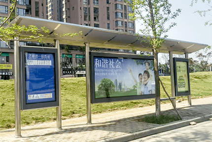 上海不锈钢公交候车亭案例