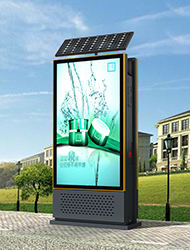 背靠背太阳能广告垃圾箱厂家效果图片